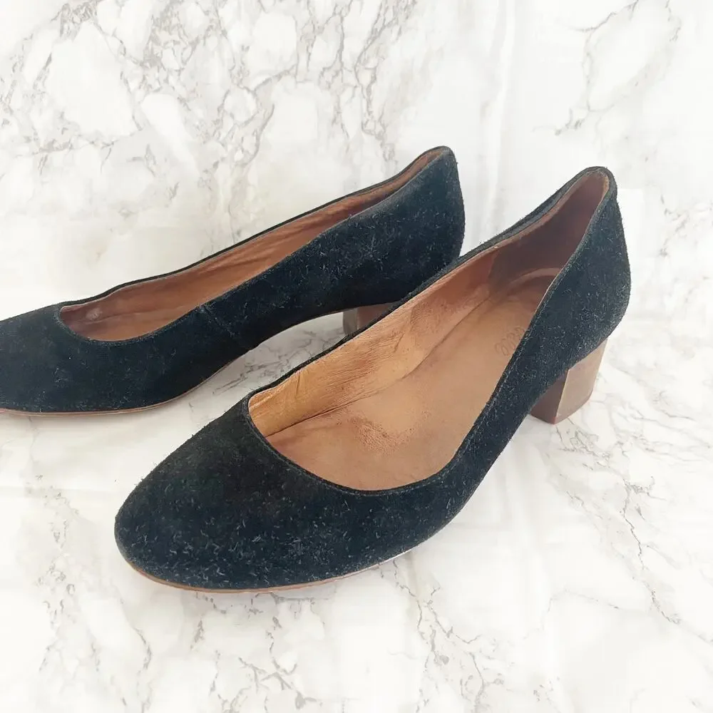 MADEWELL The Sofie Pump Suede Black 7.5